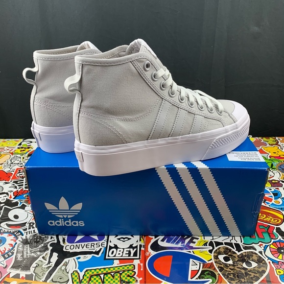 Adidas Nizza Mid Platform Grey Women's Various Sizes - Picture 2 of 13